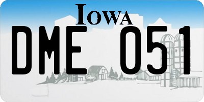 IA license plate DME051