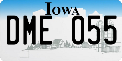 IA license plate DME055