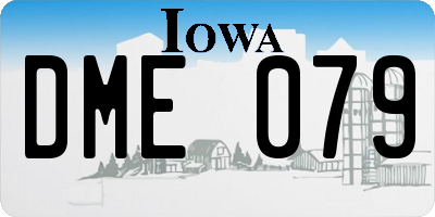 IA license plate DME079