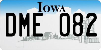 IA license plate DME082