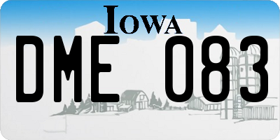IA license plate DME083