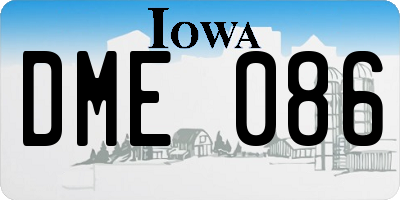 IA license plate DME086