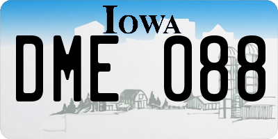 IA license plate DME088