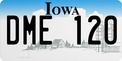 IA license plate DME120