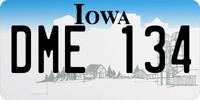 IA license plate DME134