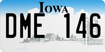 IA license plate DME146
