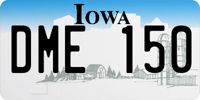IA license plate DME150