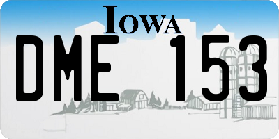 IA license plate DME153