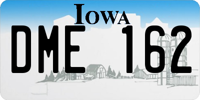 IA license plate DME162