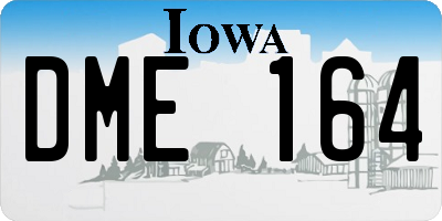 IA license plate DME164