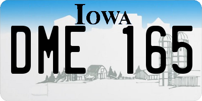 IA license plate DME165