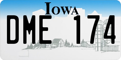 IA license plate DME174