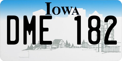 IA license plate DME182