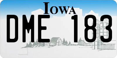 IA license plate DME183