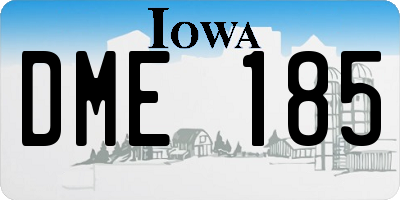 IA license plate DME185