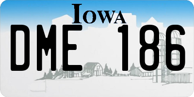IA license plate DME186