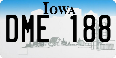 IA license plate DME188