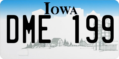 IA license plate DME199