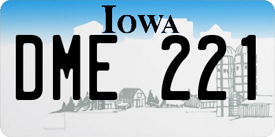 IA license plate DME221