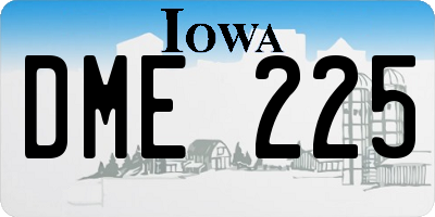 IA license plate DME225