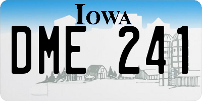 IA license plate DME241