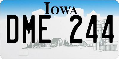 IA license plate DME244