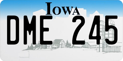 IA license plate DME245