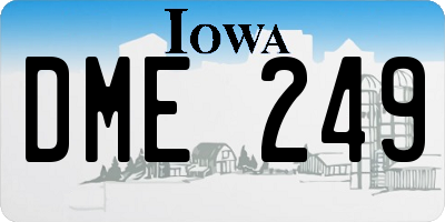 IA license plate DME249