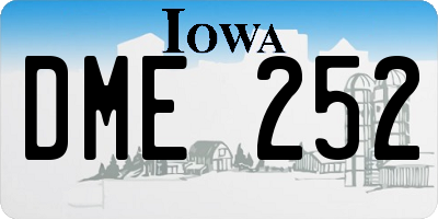 IA license plate DME252