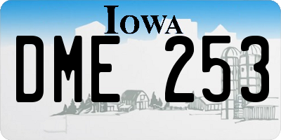 IA license plate DME253
