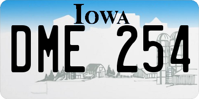 IA license plate DME254