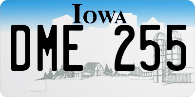 IA license plate DME255