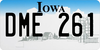 IA license plate DME261