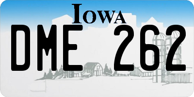 IA license plate DME262
