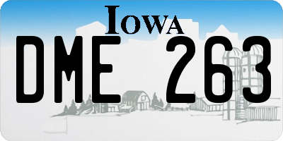 IA license plate DME263