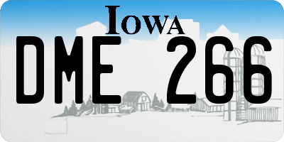IA license plate DME266