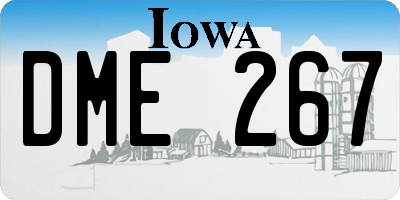 IA license plate DME267