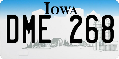 IA license plate DME268