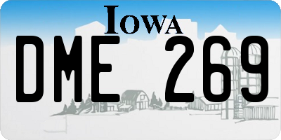 IA license plate DME269