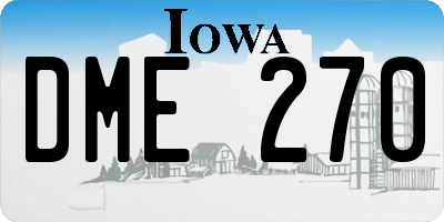 IA license plate DME270