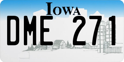 IA license plate DME271