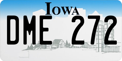 IA license plate DME272