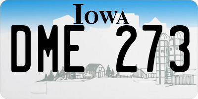 IA license plate DME273