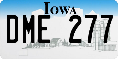 IA license plate DME277