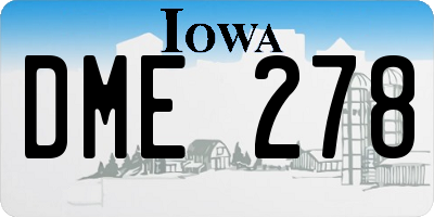 IA license plate DME278