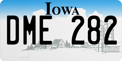 IA license plate DME282