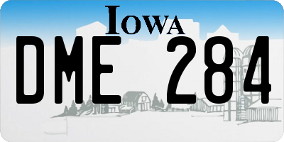 IA license plate DME284
