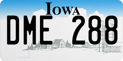 IA license plate DME288
