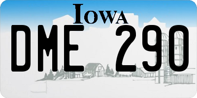 IA license plate DME290