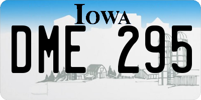 IA license plate DME295